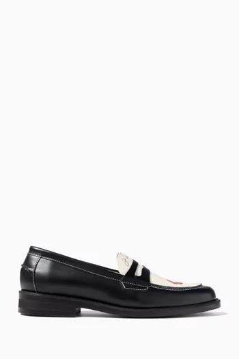 Wilde Kiss Penny Loafers in Leather