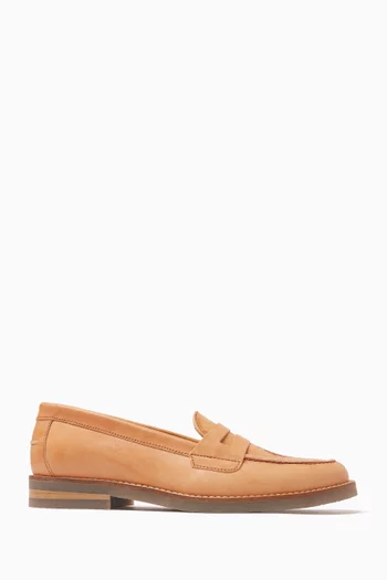 Wilde Palm-tee Penny Loafers in Leather