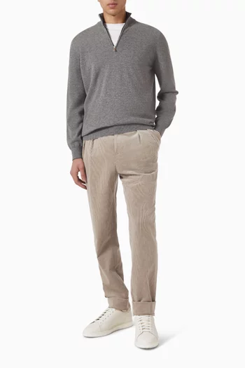 Half-zip Sweater in Cashmere