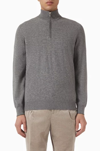 Half-zip Sweater in Cashmere