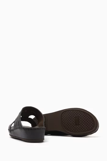Cingia Nuovo Duo Sandals in Ostrich Leather