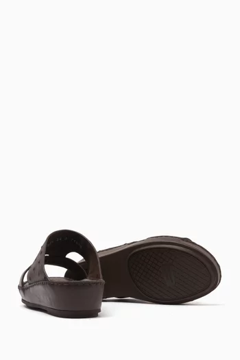 Cingia Nuovo Duo Sandals in Ostrich Leather