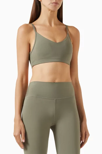 V-neck Sports Bra in Recycled Softskin