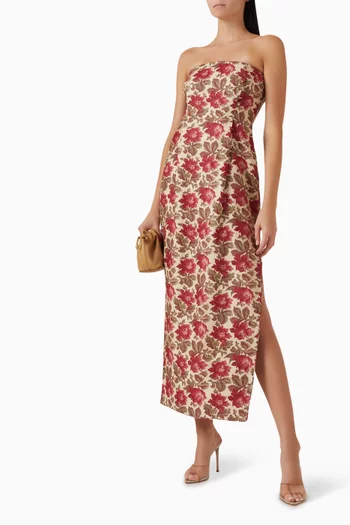 Rosalie Midi Dress in Linen