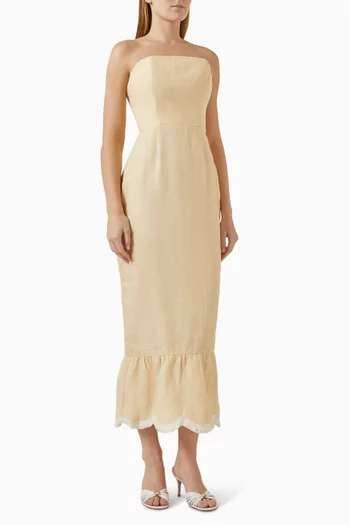 Essie Strapless Dress in Linen