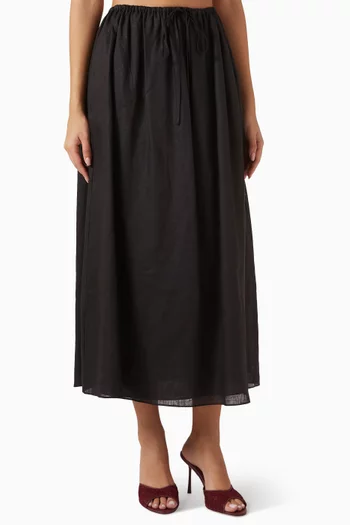 Ginny Midi Skirt in Linen