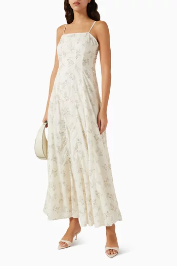 Paloma  Square Neck Maxi Dress in  TENCEL™ Blend