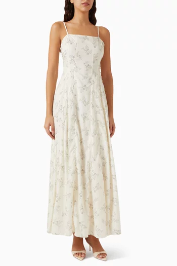 Paloma  Square Neck Maxi Dress in  TENCEL™ Blend