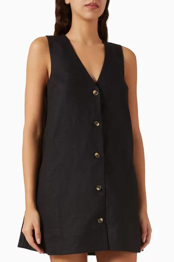 Nancy Mini Dress in Linen