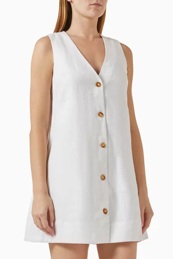 Nancy Mini Dress in Linen