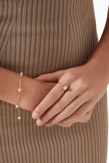 Station Bracelet in Brass