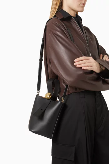 Mini Pebble Bucket Bag in Calfskin