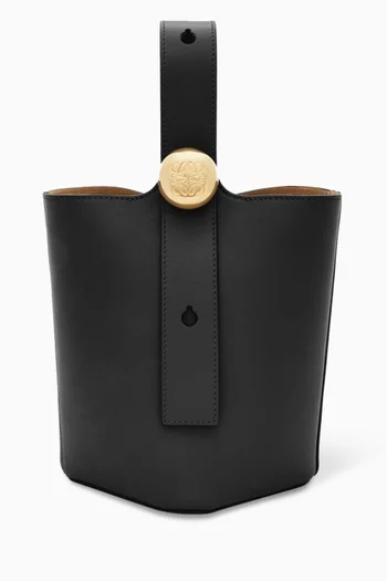 Mini Pebble Bucket Bag in Calfskin