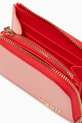 Devin Zip Card Case in Leather