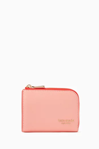 Devin Zip Card Case in Leather