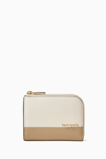Devin Zip Card Case in Leather