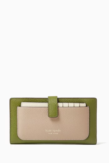 Ava Colour-block Wallet in Leather
