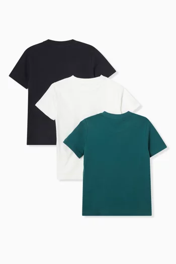 Logo T-shirts in Cotton, Set of 3