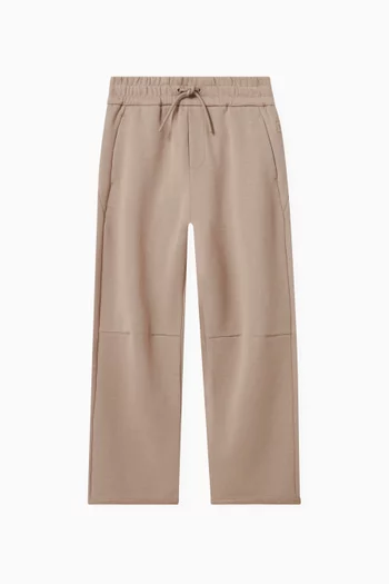 Logo Panel Sweatpants in Cotton