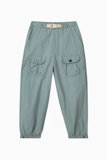 Buckle Waist Pants in Nylon