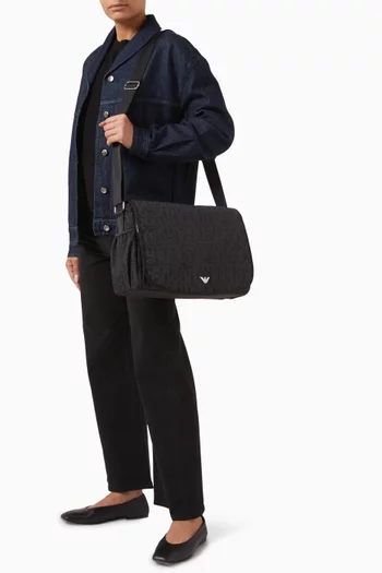Printed Logo Nylon Changing Bag