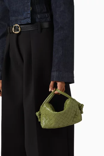 Loop Top-handle Bag in Intrecciato Leather
