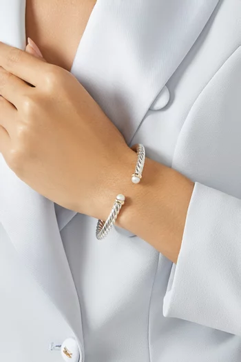 Cable Flex® Bracelet in Sterling Silver & 14kt Yellow Gold