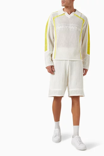 Football Sweater in Cotton-knit