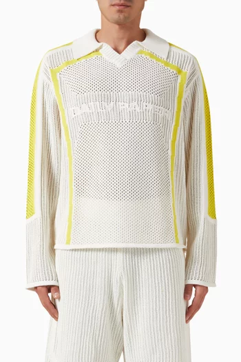 Football Sweater in Cotton-knit