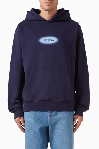 Dotted Logo Hoodie in Cotton-fleece