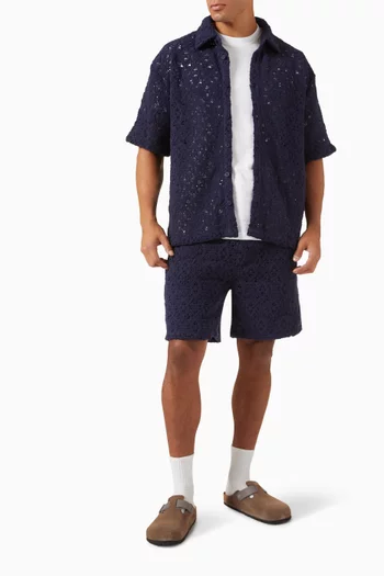 Lace Shield Shirt in Cotton