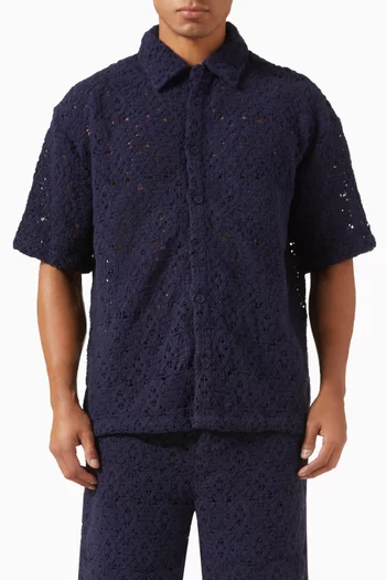 Lace Shield Shirt in Cotton