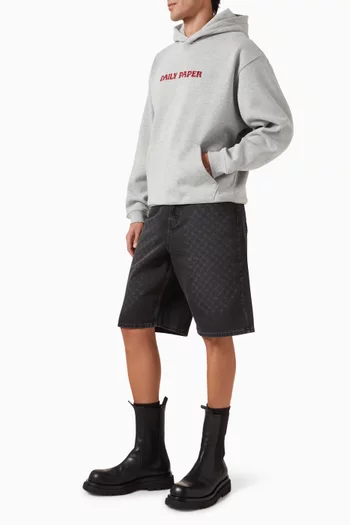 Chain Stitch Oversized Hoodie in Cotton-fleece