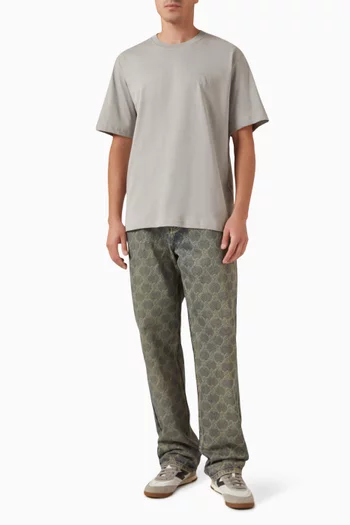 Orbit Embroidered T-shirt in Cotton-jersey