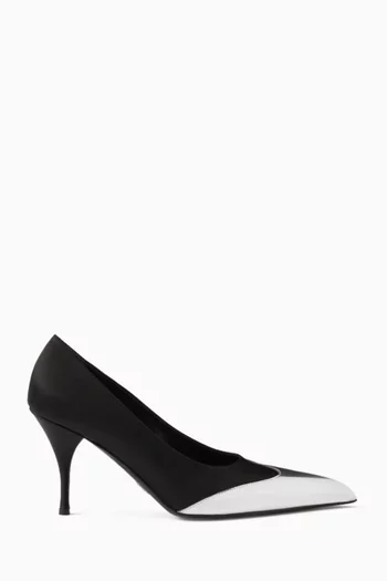 Decollete 85 Pumps in Satin & Leather