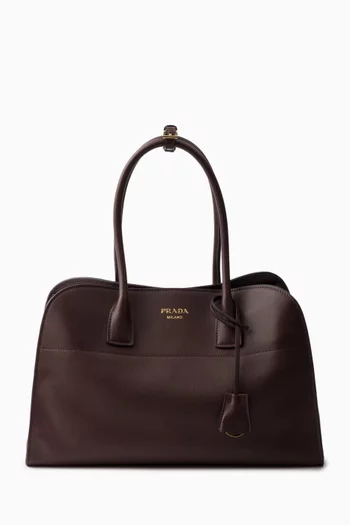 Large Tote Bag in Grained Leather