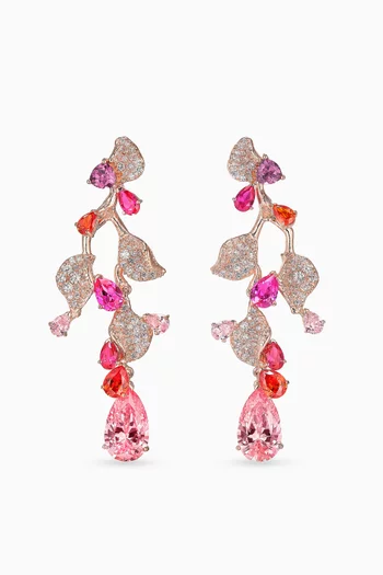 Rose Triteia Earrings in 18kt Rose Gold Vermeil