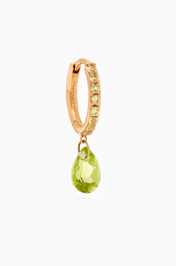 Chakra Diamond Pavé & Peridot Single Hoop Earring in 18kt Gold