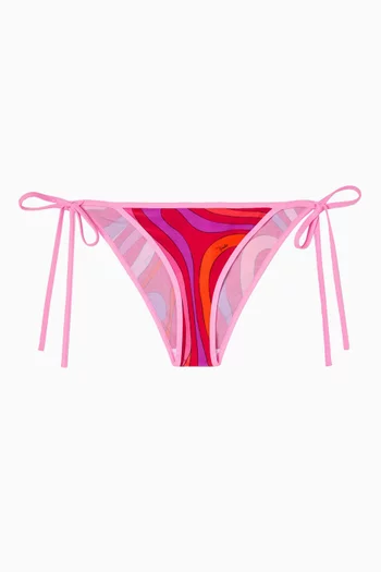 Marmo-print Bikini Briefs