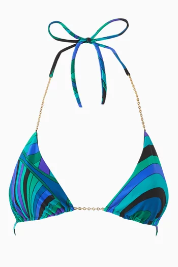 Iride-print Bikini Top
