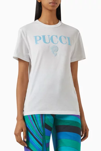Logo T-shirt in Cotton-jersey