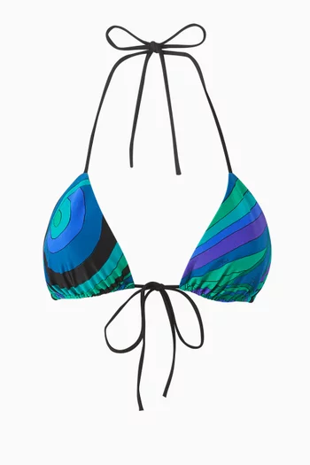 Iride-print Bikini Top