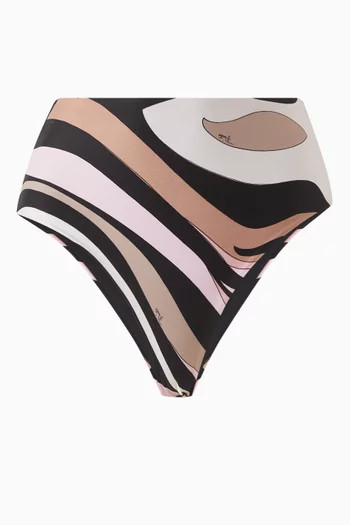 Marmo-print Bikini Briefs