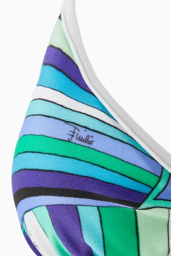 Iride-print Triangle Bikini Top