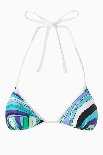 Iride-print Triangle Bikini Top