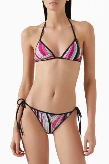 Iride-print Triangle Bikini Top