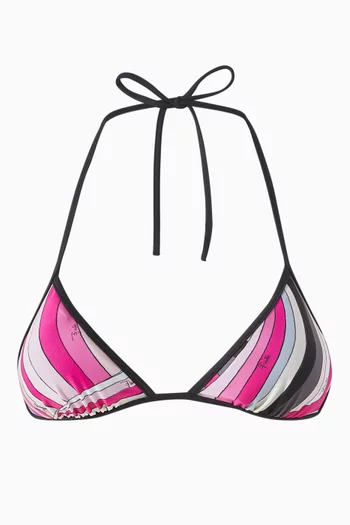 Iride-print Triangle Bikini Top