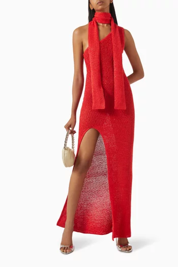 Sofia Scarf Split Dress