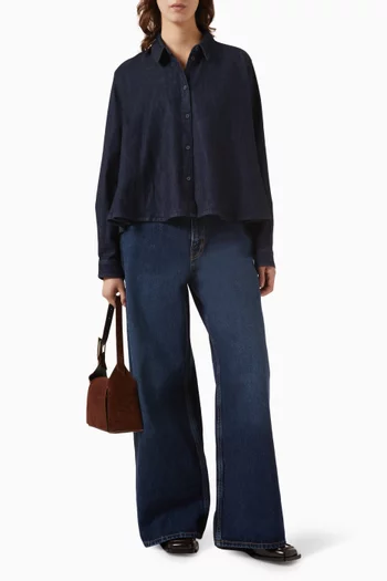 Pool Wide-leg Jeans in Cotton-denim