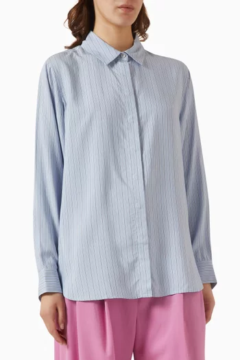 Relaxed Striped Shirt in ECOVERO™ Viscose
